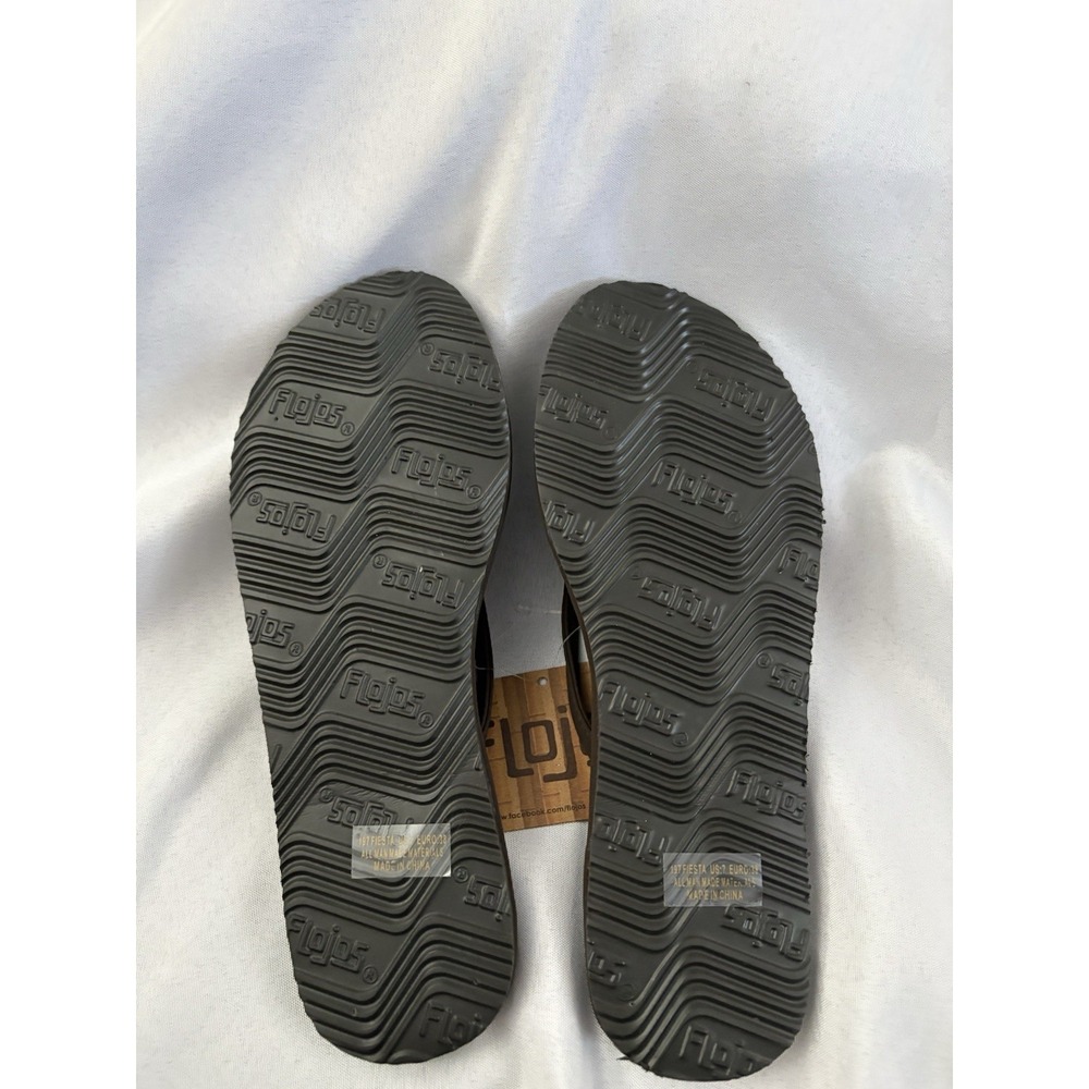 New Womens Flojos Fiesta Brown Flip Flops Women Size 7 Flojos Brown Flip Flops - Picture 6 of 7